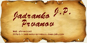 Jadranko Prvanov vizit kartica